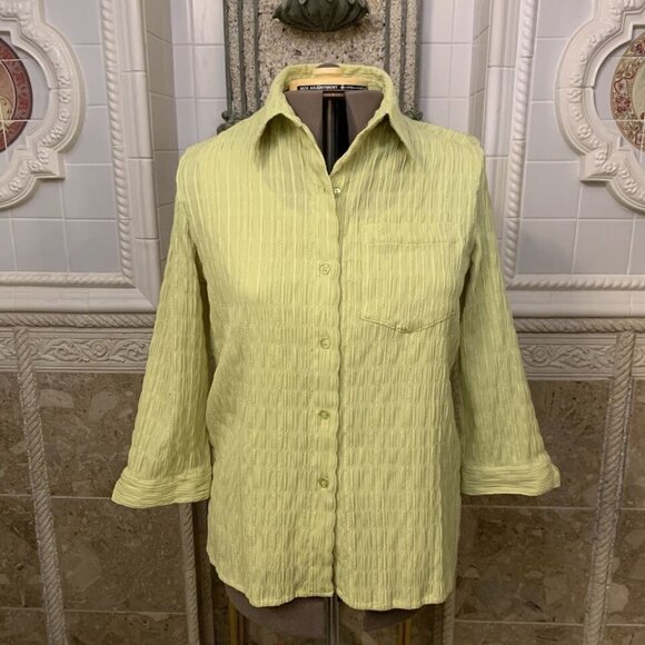 ALFRED DUNNER. Size 14. XL. Cotton/Poly/Rayon. Att Camisole. Button Up   B100 - Picture 2 of 6